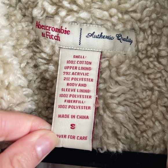 Vintage Abercrombie Brown Sherpa-Lined Jacket - Picture 2 of 5